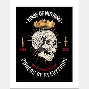 King Of Nothing Skull Crown Urban wear Posters and Art